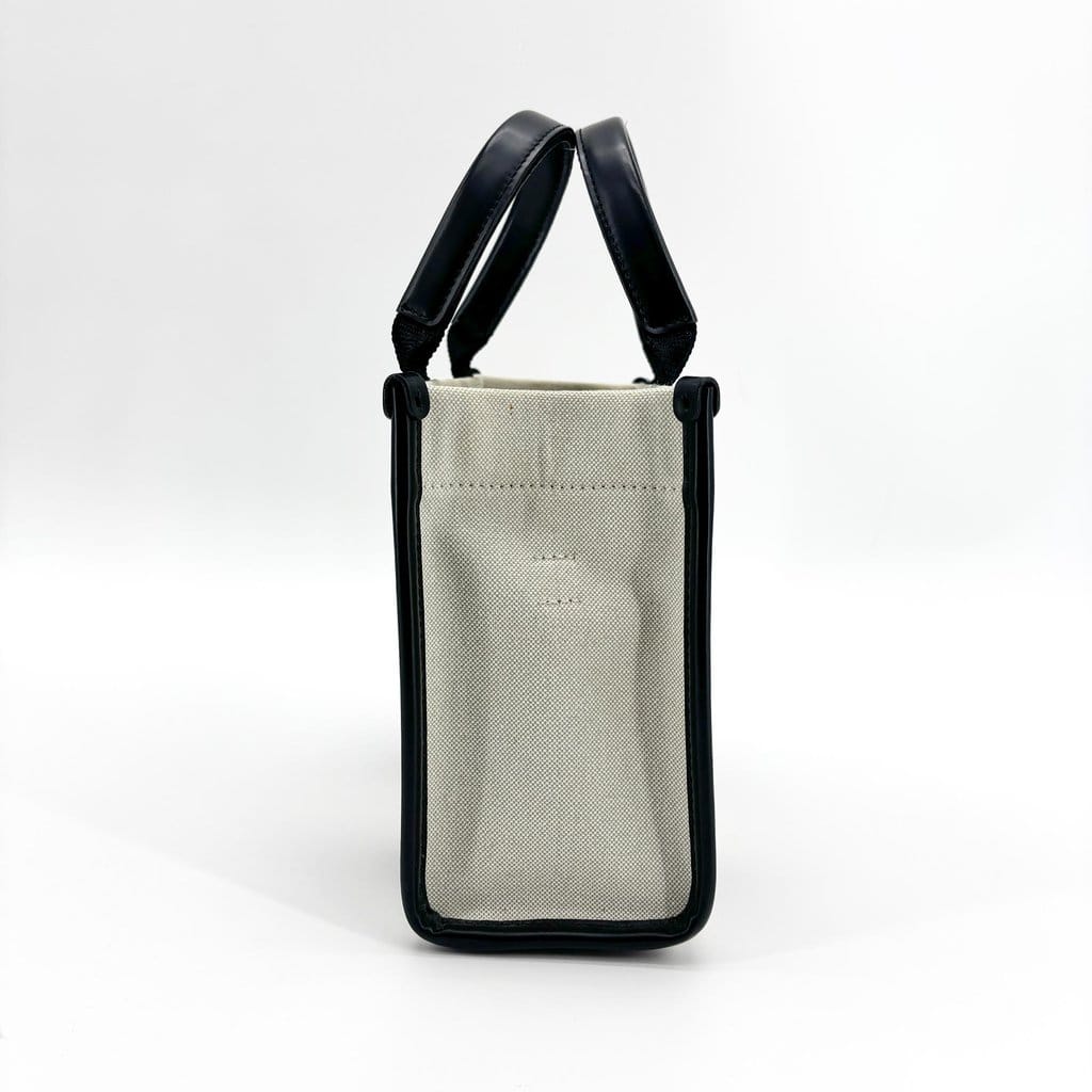 Balenciaga Hardware XS Canvas Tote Bag Natural Black