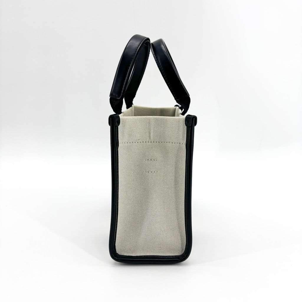 Balenciaga Hardware XS Canvas Tote Bag Natural Black