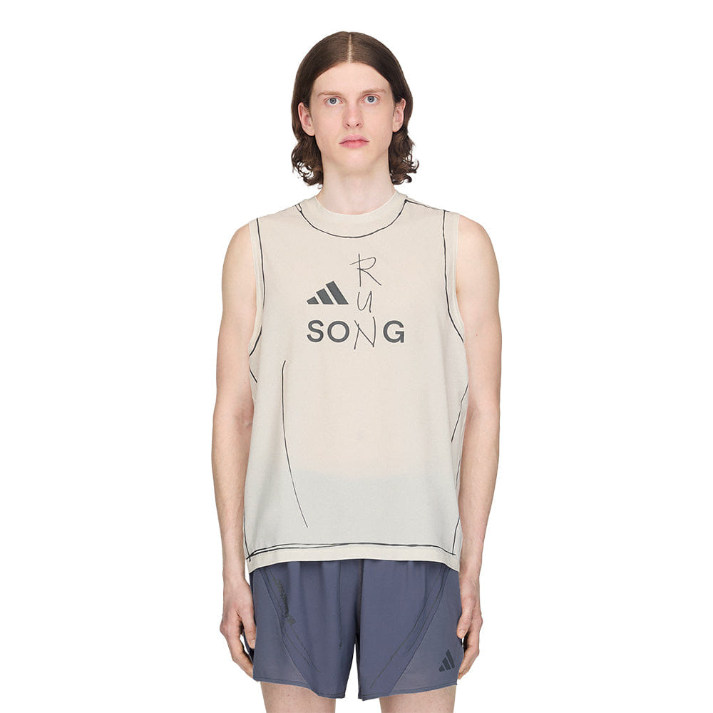adidas ADI365 SFTM Running Tank - Chalk White