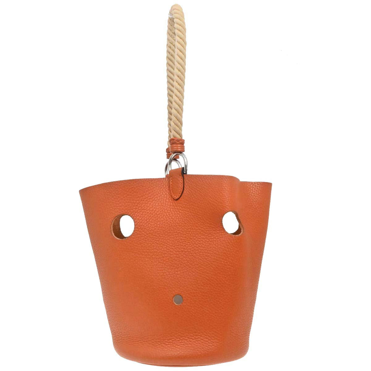 Hermes 2005 Orange Taurillon Clemence Mangeoire PM Handbag