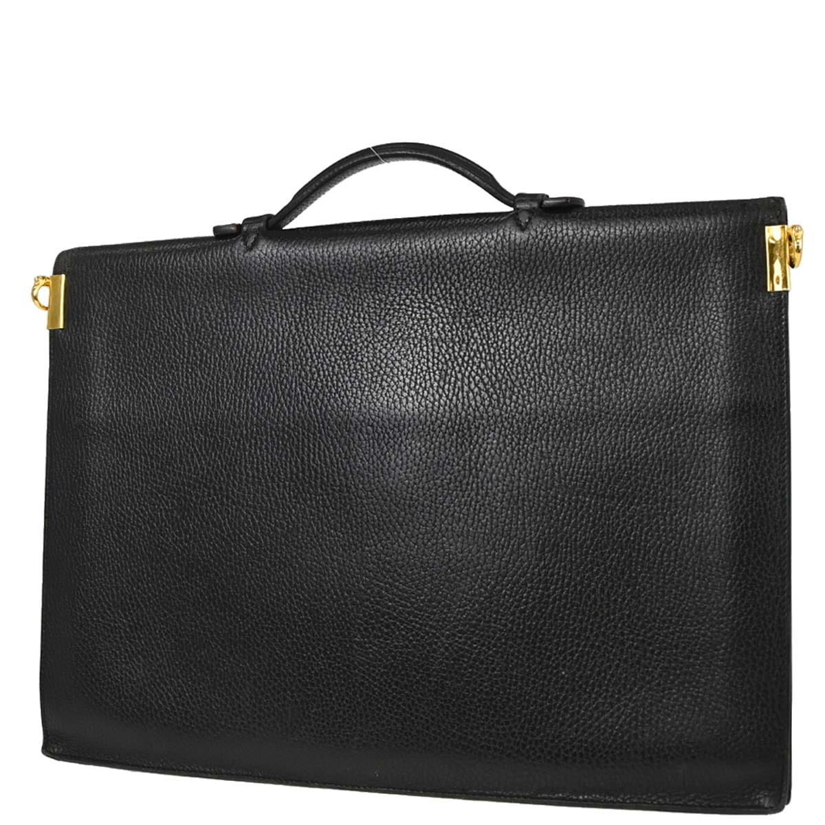 Hermes Black Ardennes Quirus Briefcase Business Handbag