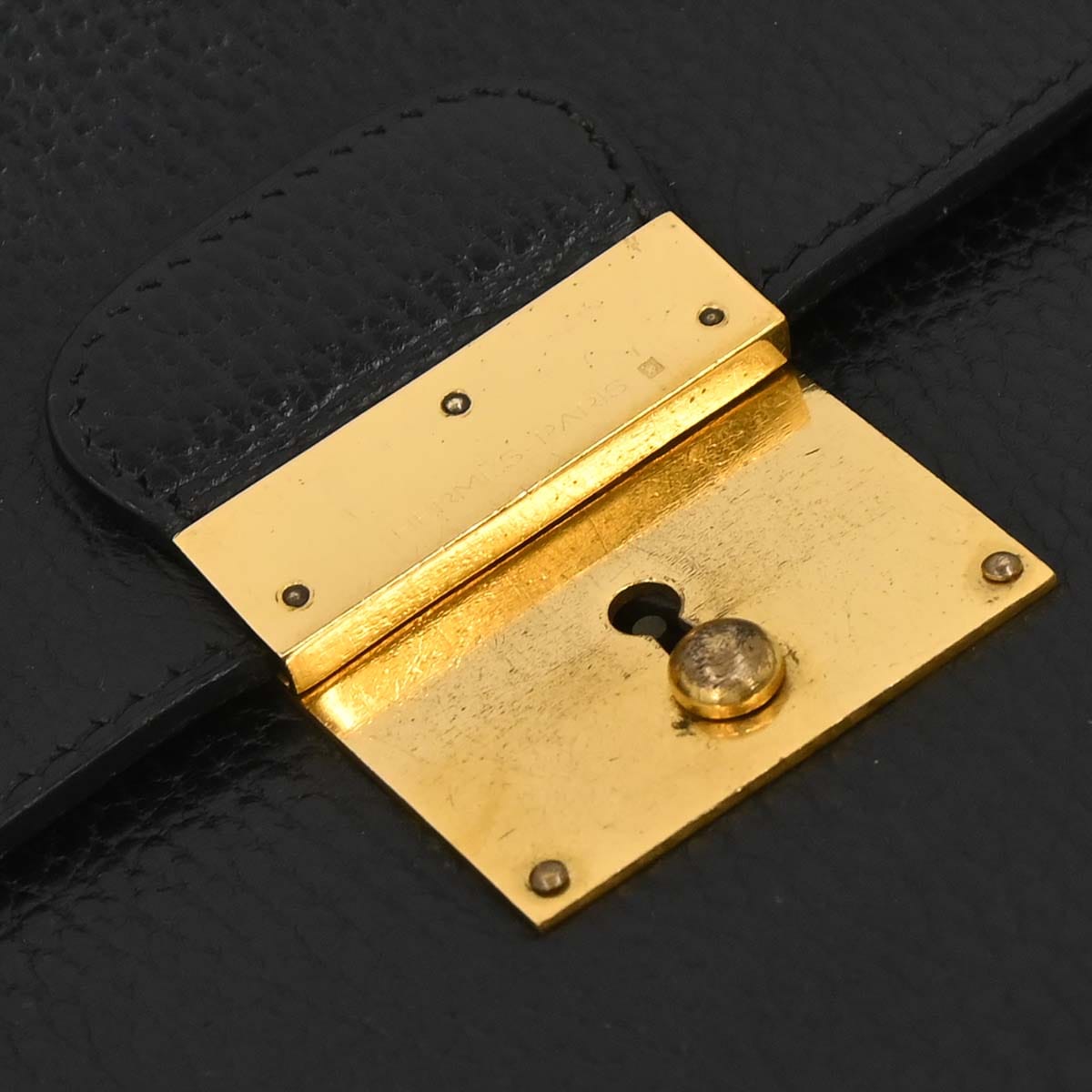 Hermes Black Ardennes Quirus Briefcase Business Handbag