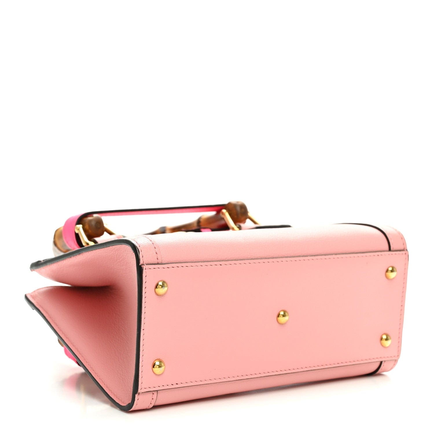 Gucci Wonka Grain Calfskin Mini Diana Tote Bag Wild Rose Fuxia Fluo
