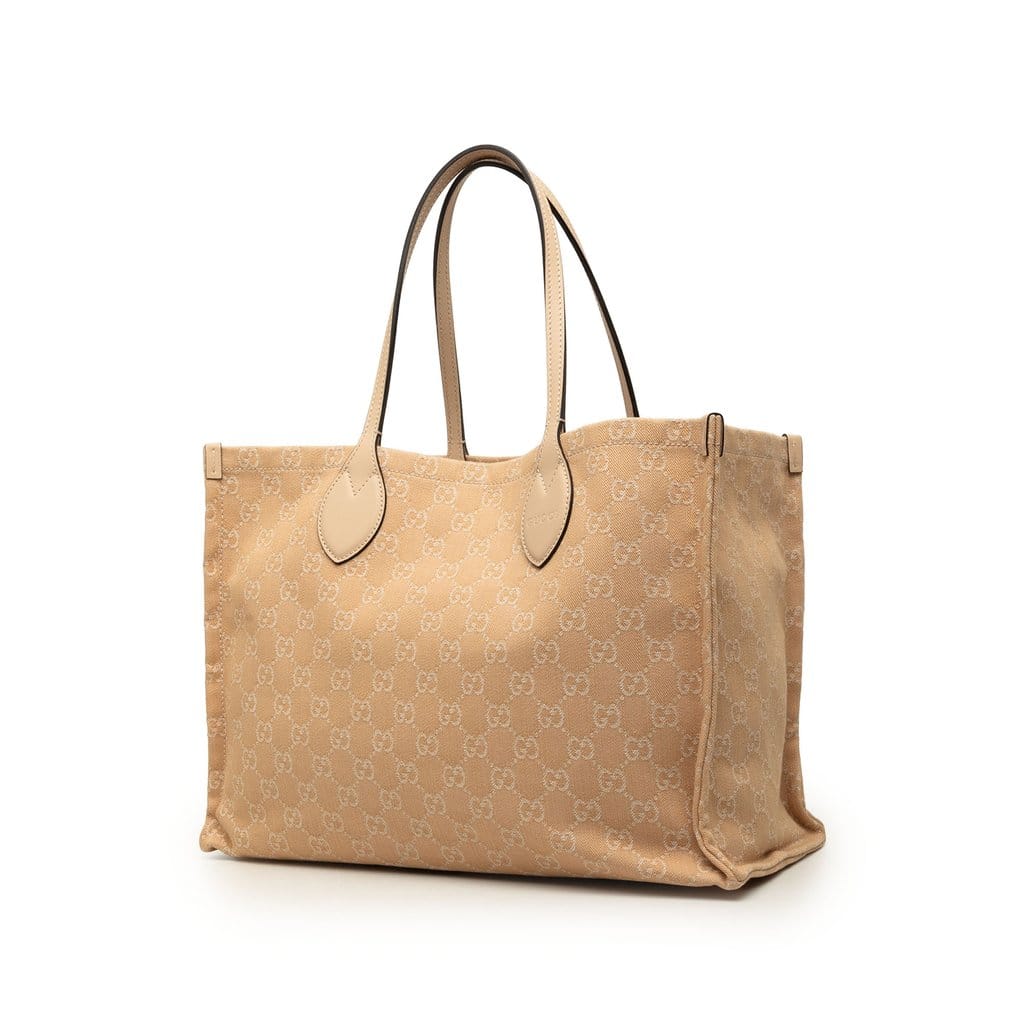 Gucci Large GG Denim Ophidia Tote