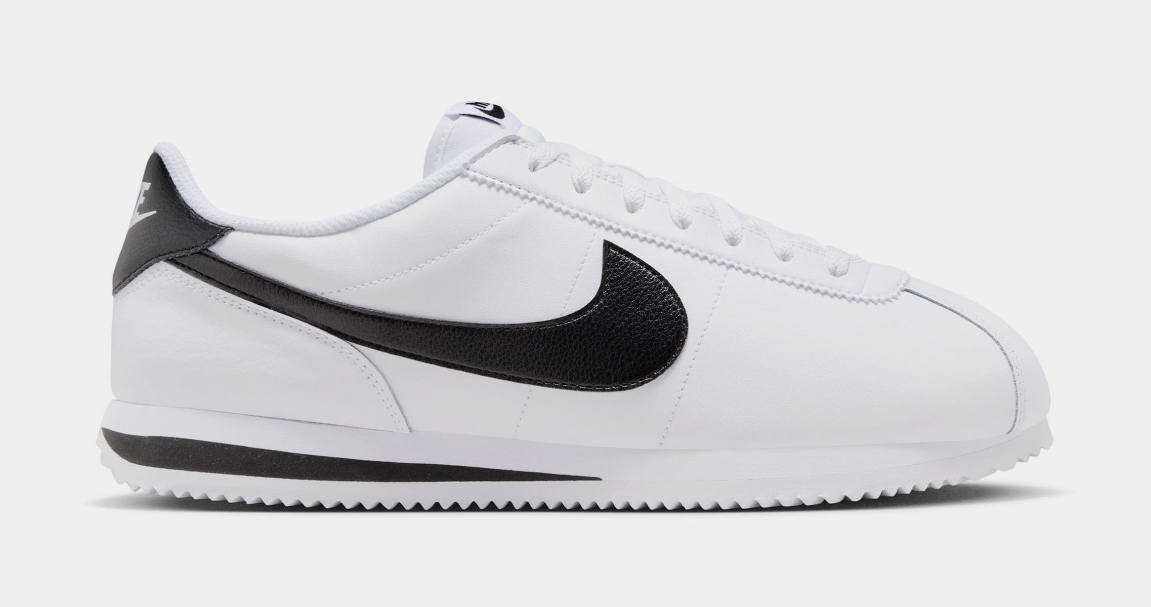Nike Cortez Leather Mens Running Shoes (White/Black)