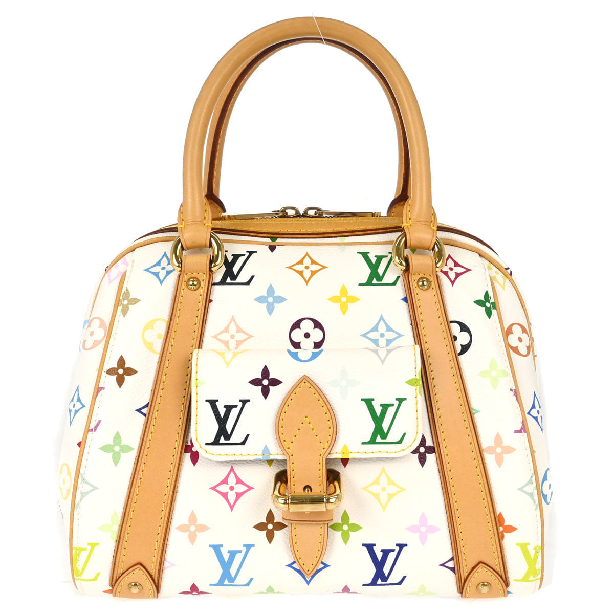 Louis Vuitton White Monogram Multicolor Priscilla Handbag M40096