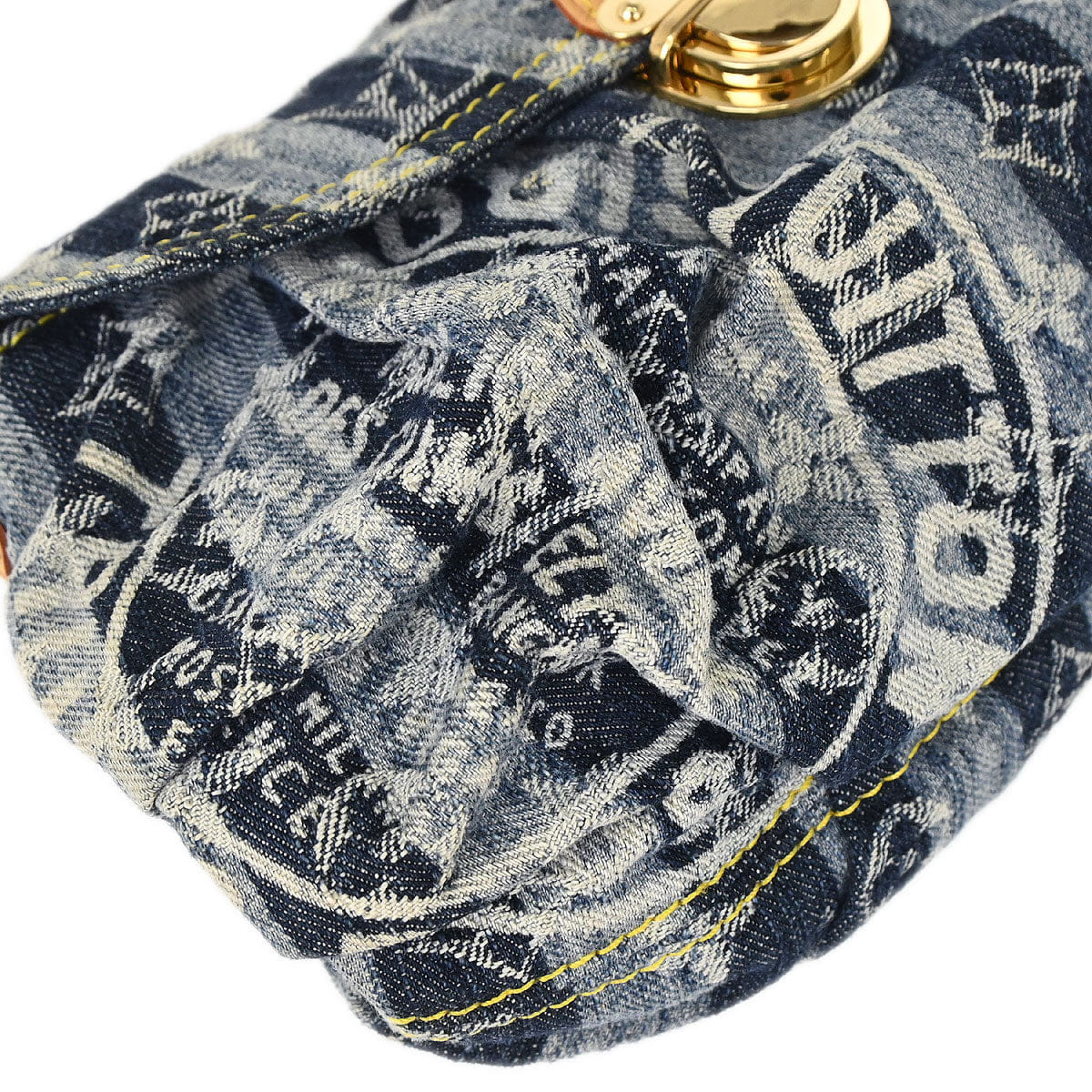 Louis Vuitton Blue Monogram Denim Mini Pleaty Raye Handbag M95333