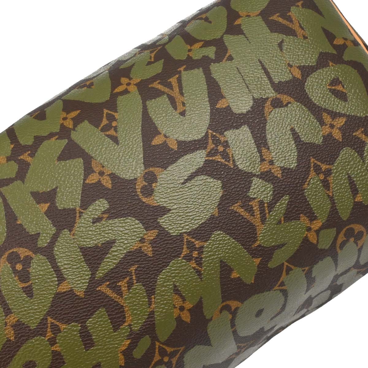 Louis Vuitton Khaki Monogram Graffiti Speedy 30 Handbag M92194