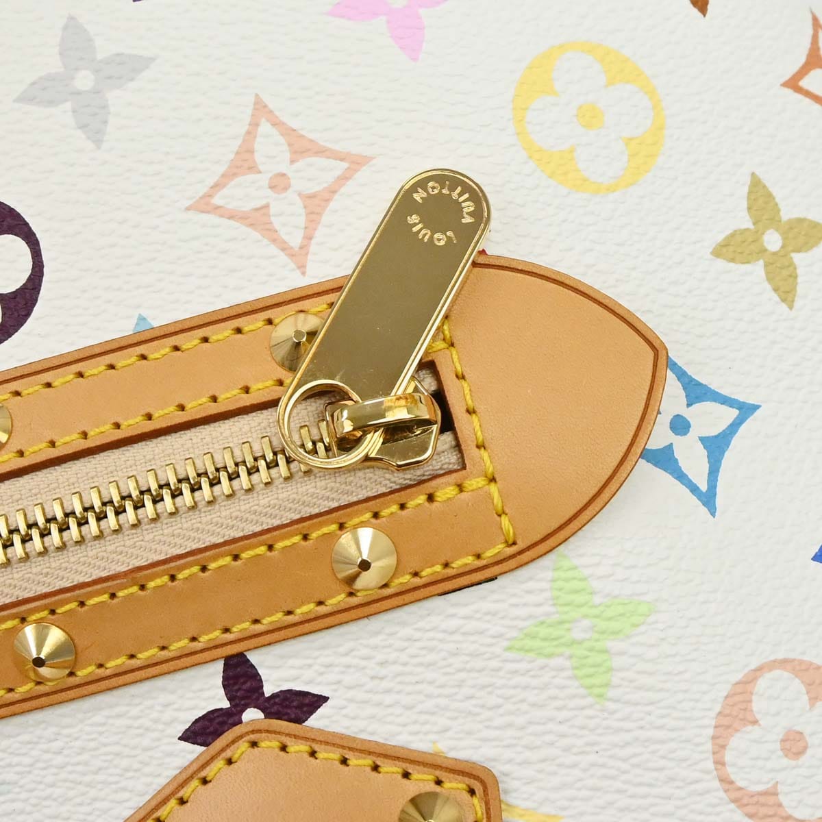 Louis Vuitton White Monogram Multicolor Alma Handbag M92647