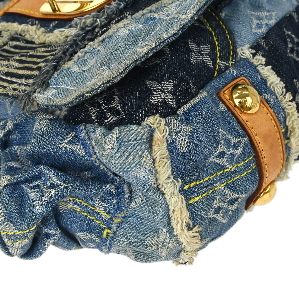 Louis Vuitton Monogram Denim Patchwork Postie 2way Shoulder Handbag M95374