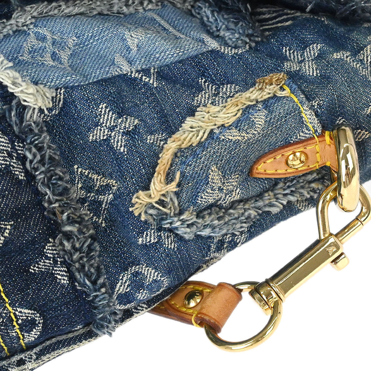 Louis Vuitton Monogram Denim Patchwork Postie 2way Shoulder Handbag M95374