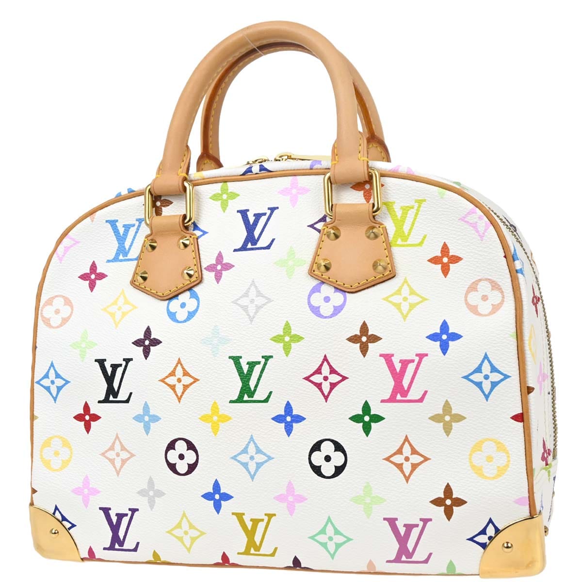 Louis Vuitton White Monogram Multicolor Trouville Handbag M92663