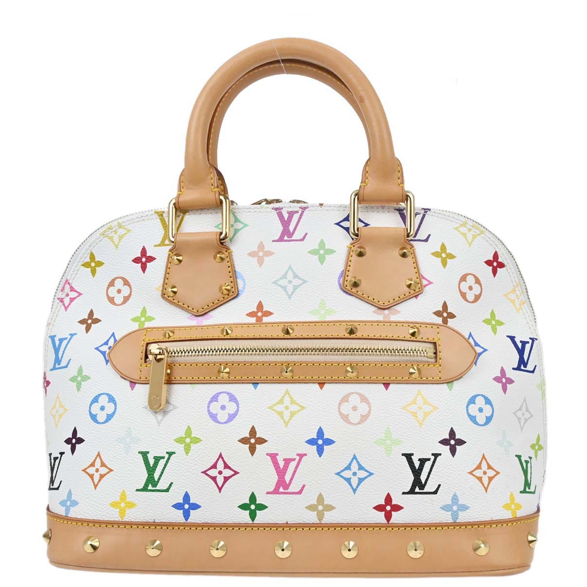 Louis Vuitton 2003 White Monogram Multicolor Alma Handbag M92647