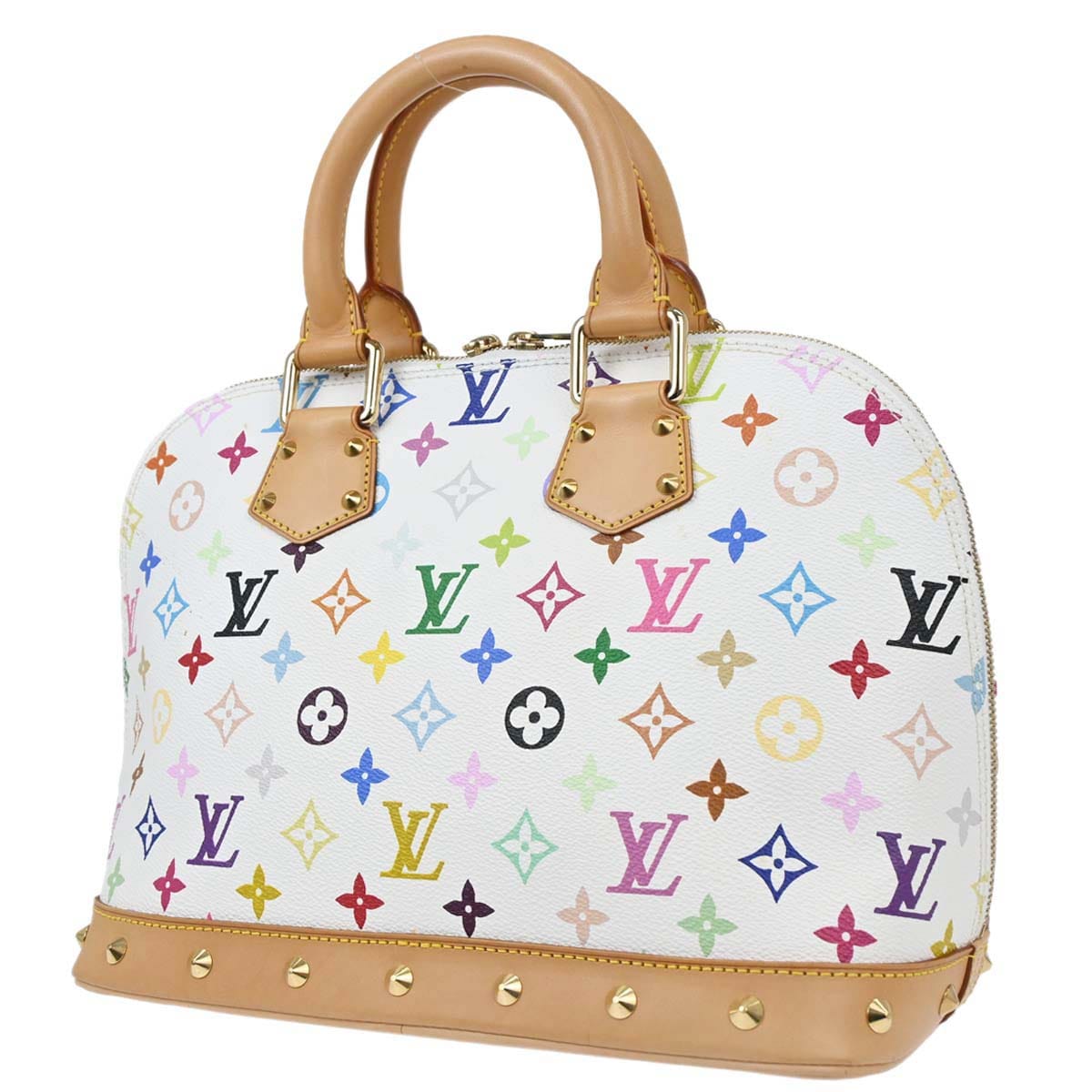 Louis Vuitton 2003 White Monogram Multicolor Alma Handbag M92647