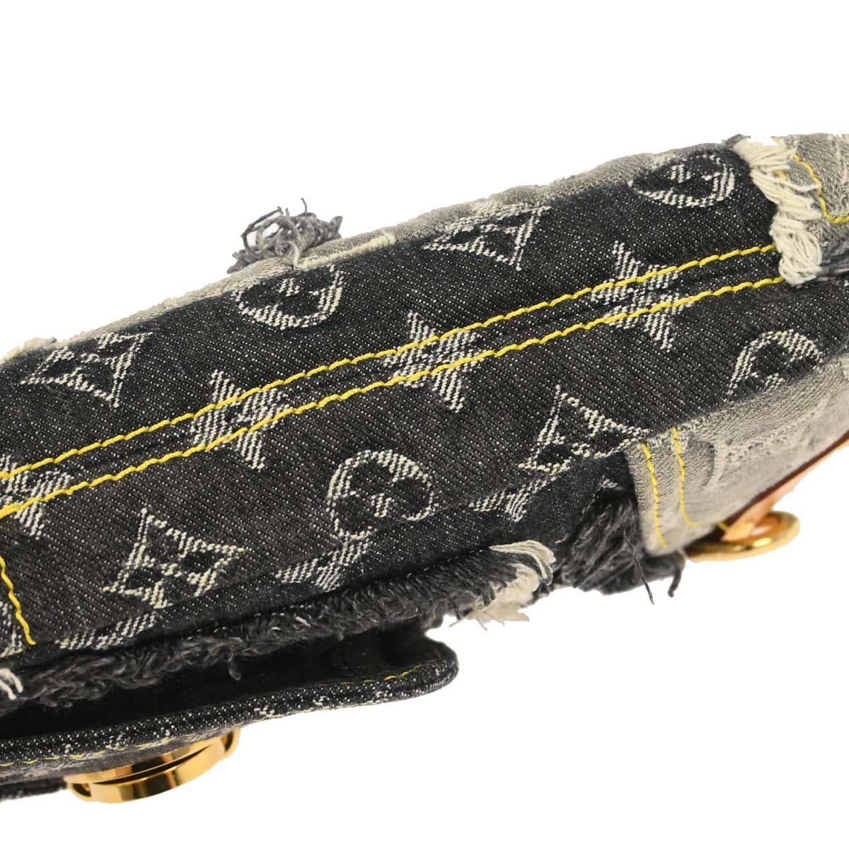 Louis Vuitton Gray Monogram Denim Patchwork Pouchy Handbag M95383