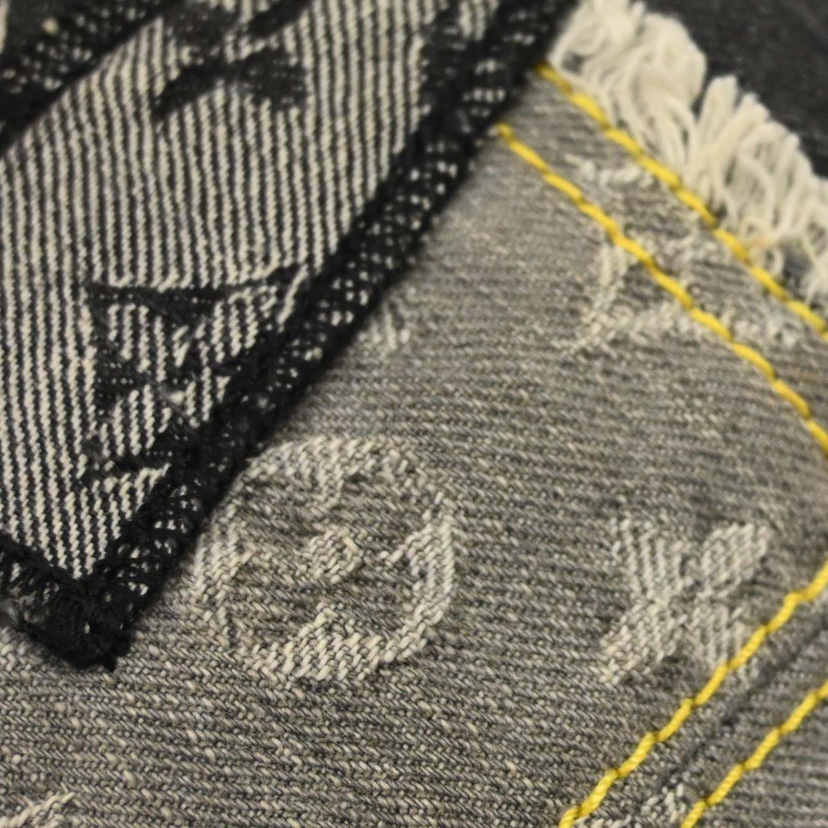 Louis Vuitton Gray Monogram Denim Patchwork Pouchy Handbag M95383