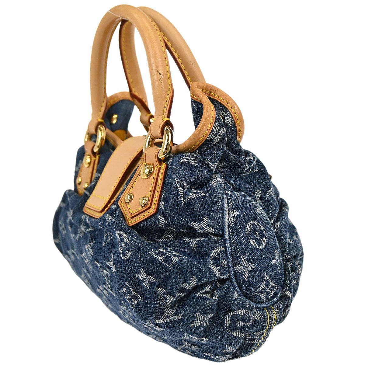 Louis Vuitton Blue Monogram Denim Pleaty Handbag M95020