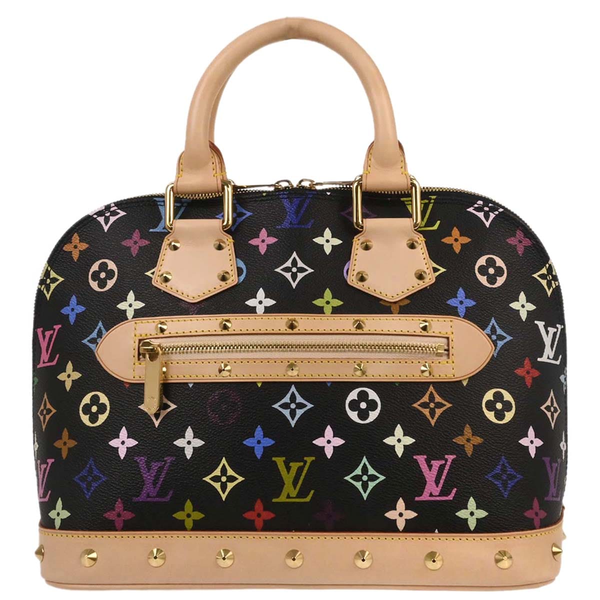 Louis Vuitton 2003 Black Monogram Multicolor Alma Handbag M92646
