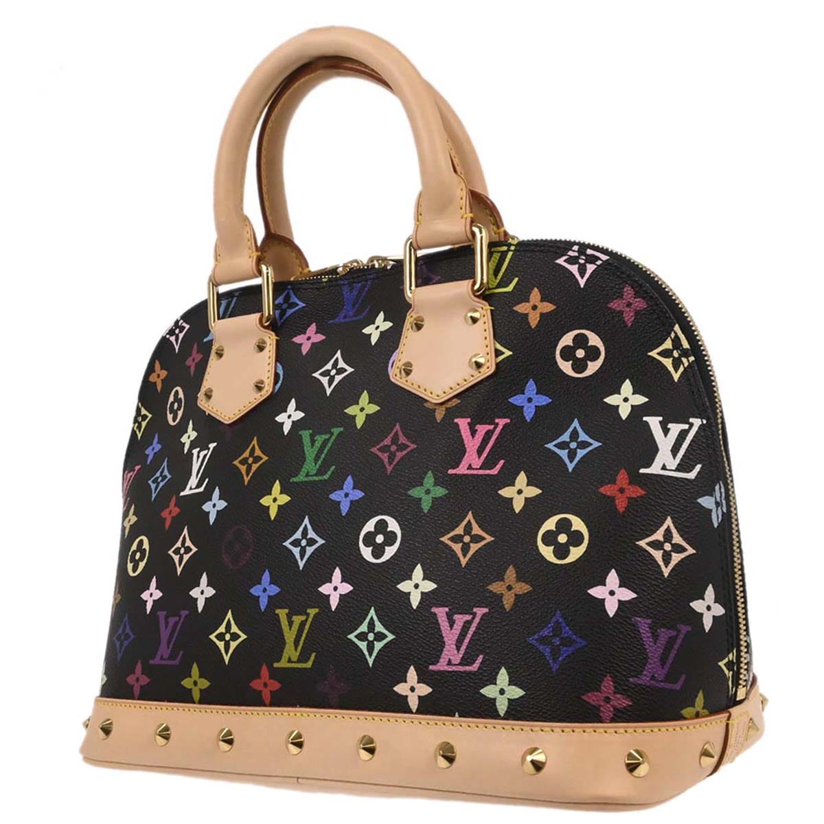 Louis Vuitton 2003 Black Monogram Multicolor Alma Handbag M92646