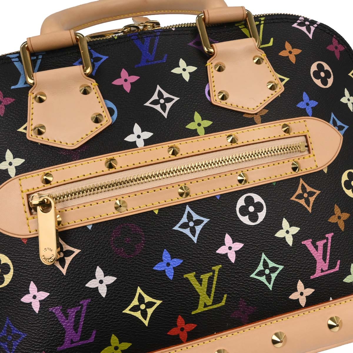 Louis Vuitton 2003 Black Monogram Multicolor Alma Handbag M92646