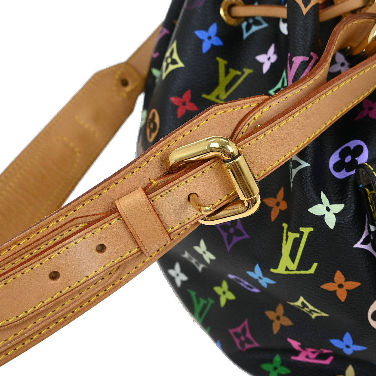 Louis Vuitton Black Monogram Multicolor Petite Noe Handbag M42230