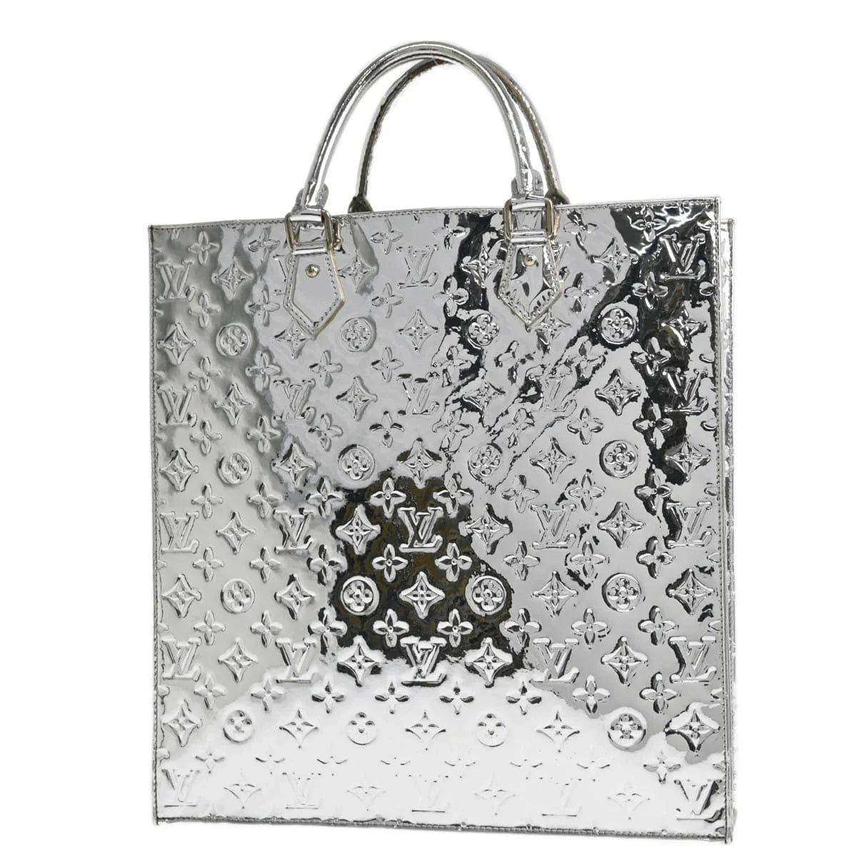Louis Vuitton 2009 Silver Monogram Miroir Sac Plat Handbag M40269
