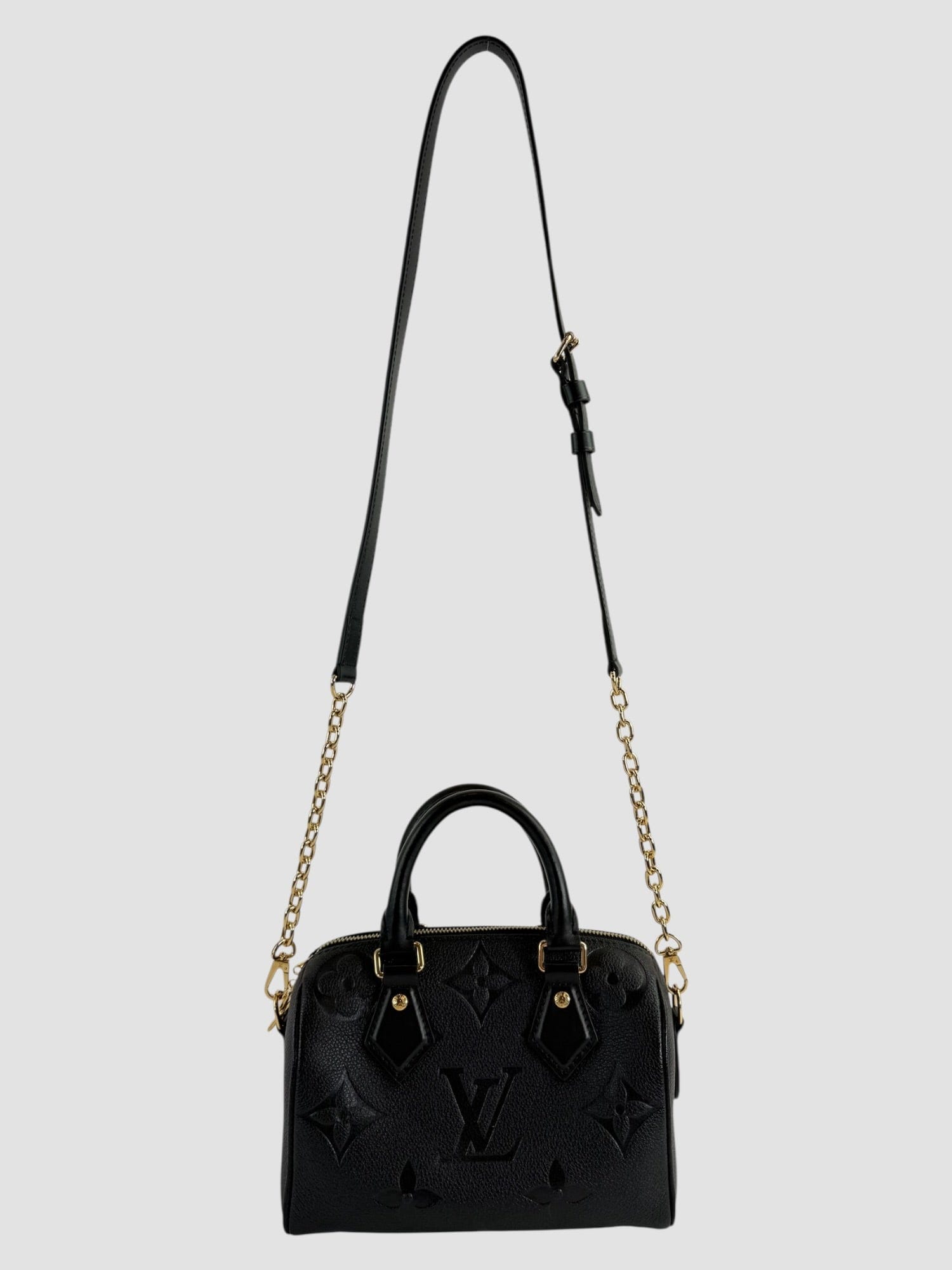 Louis Vuitton Black Empreinte Leather Speedy 20