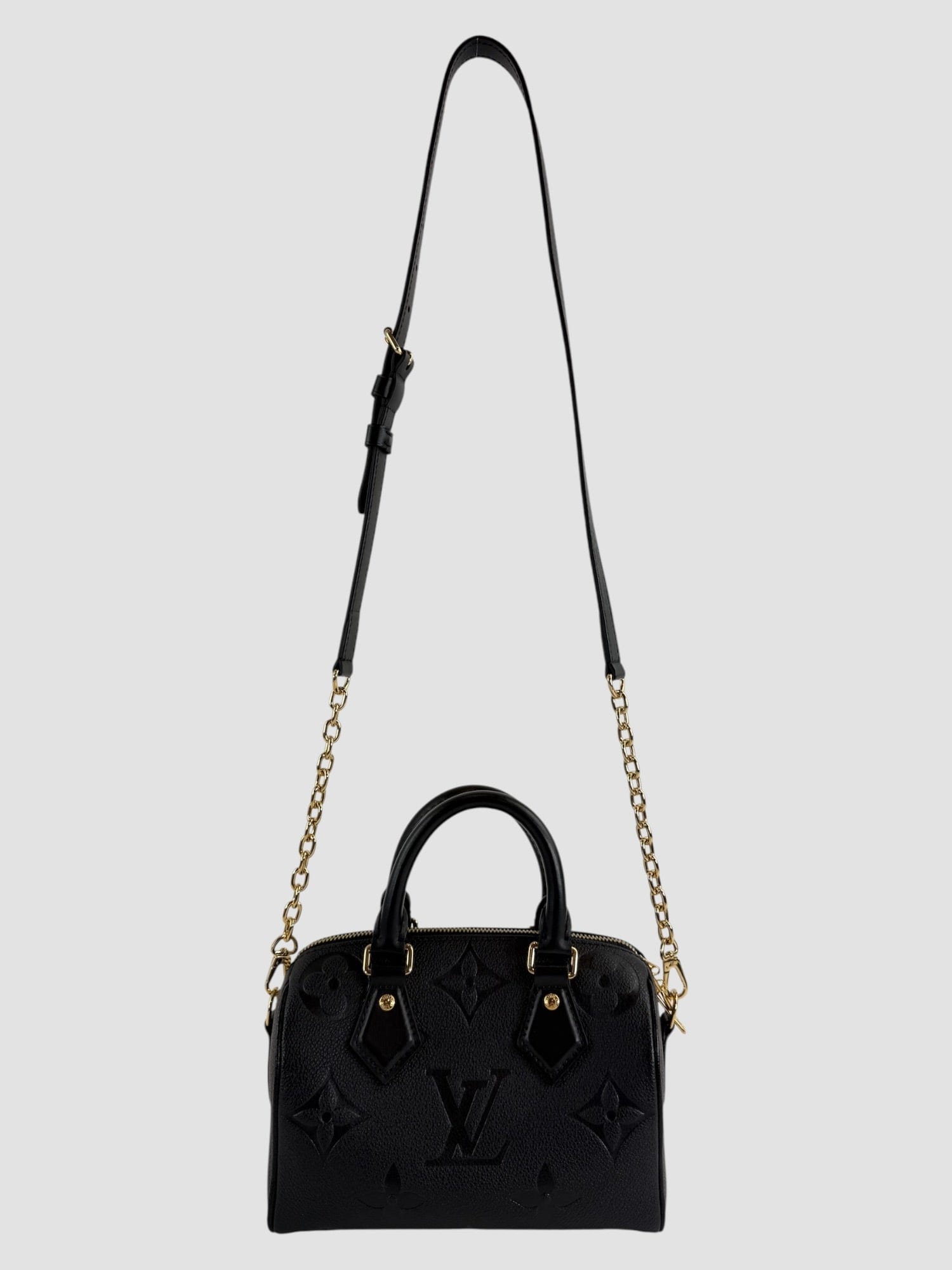 Louis Vuitton Black Empreinte Leather Speedy 20