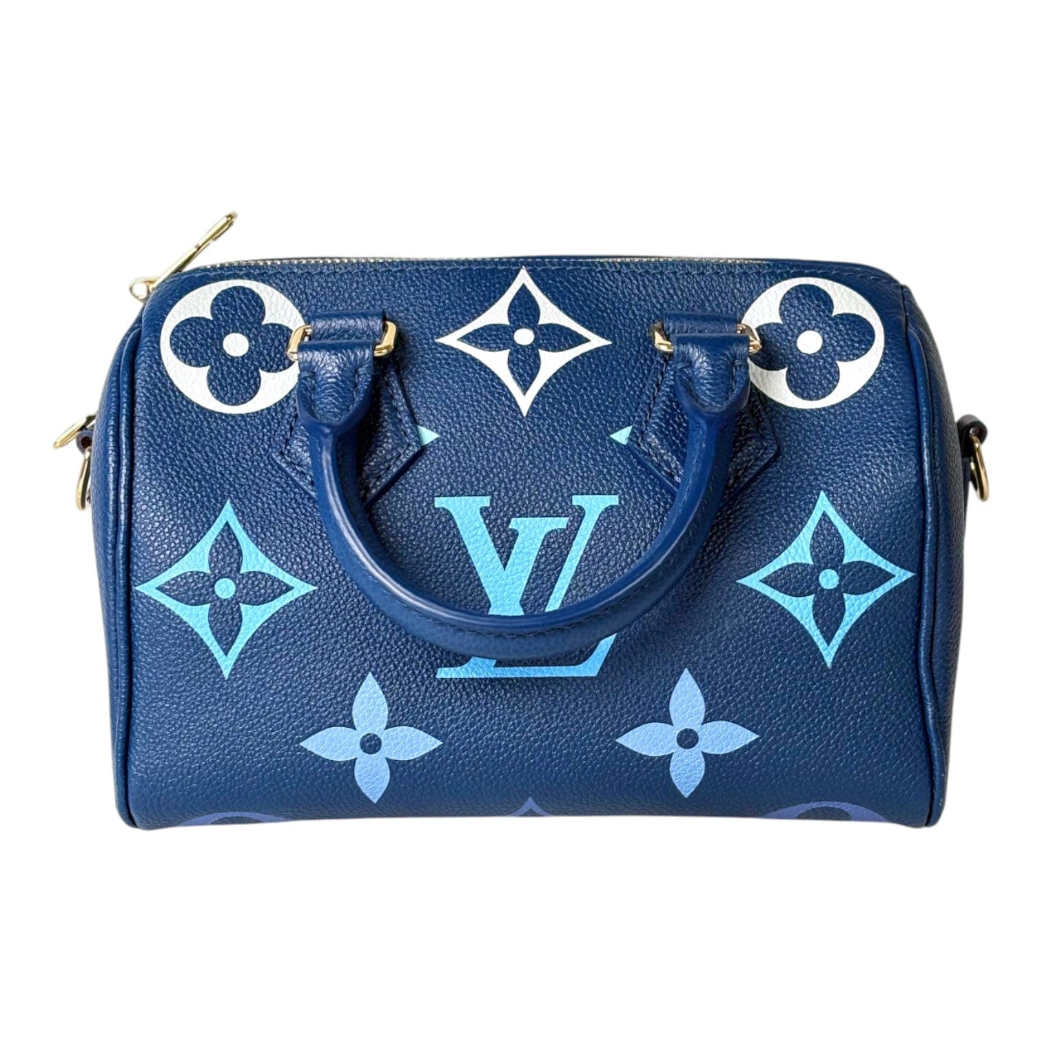 Louis Vuitton Speedy 20 cm Blue Bag - Full Set