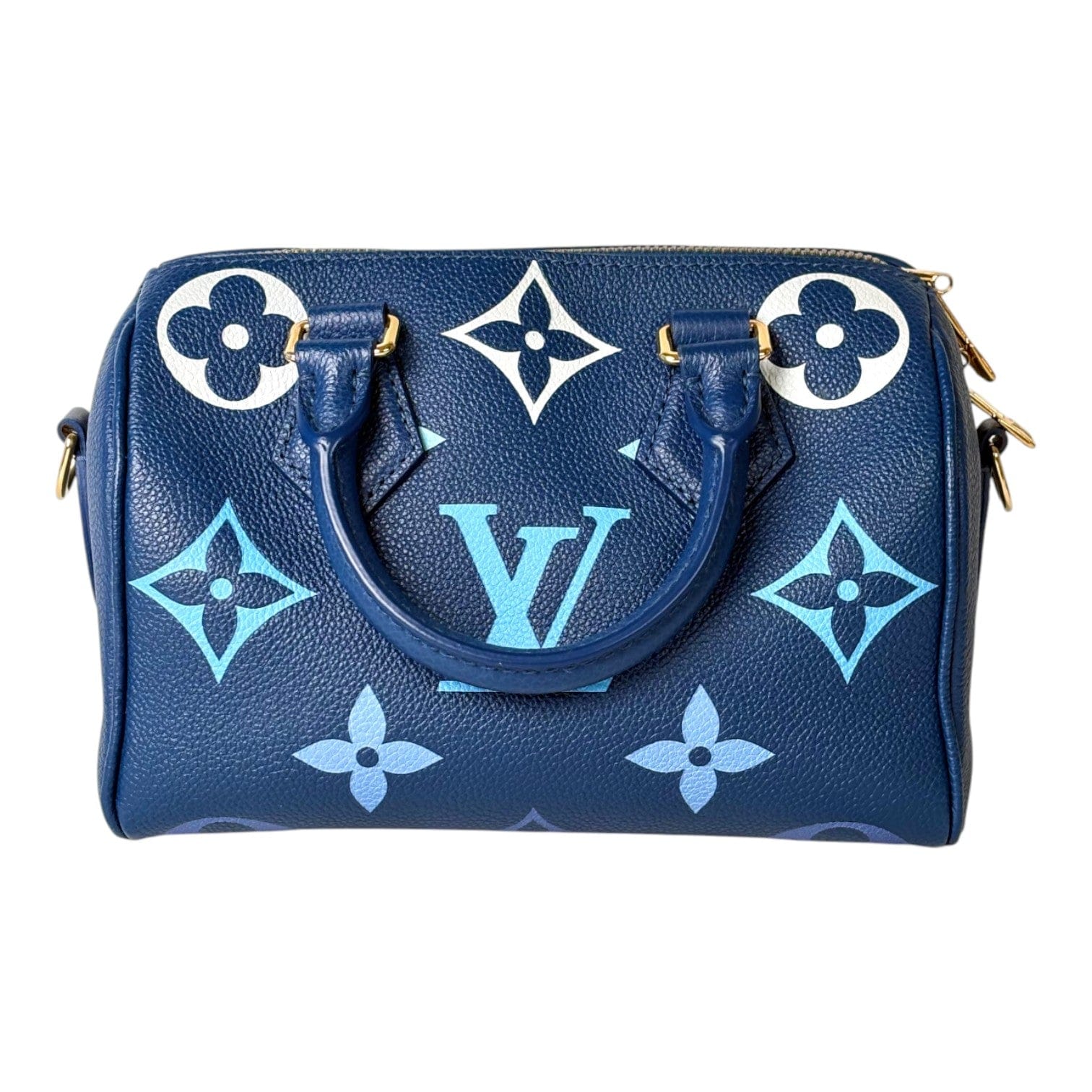 Louis Vuitton Speedy 20 cm Blue Bag - Full Set