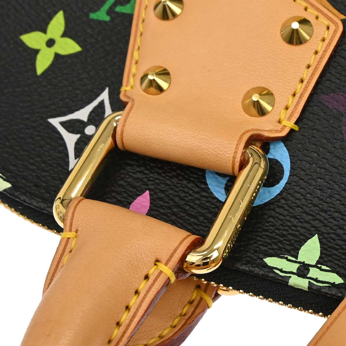 Louis Vuitton 2015 Black Monogram Multicolor Alma PM Handbag M40444