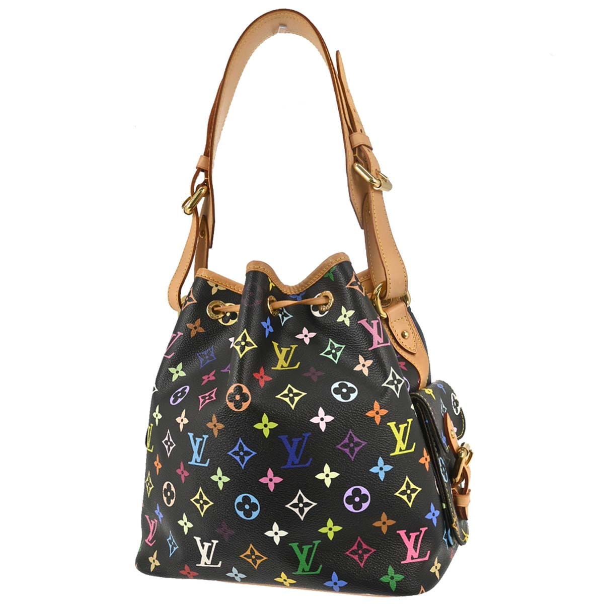 Louis Vuitton 2008 Black Monogram Multicolor Petite Noe Handbag M42230