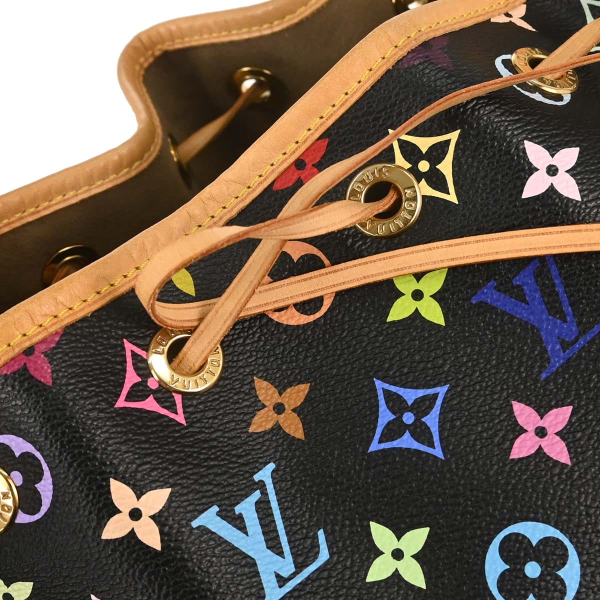 Louis Vuitton 2008 Black Monogram Multicolor Petite Noe Handbag M42230