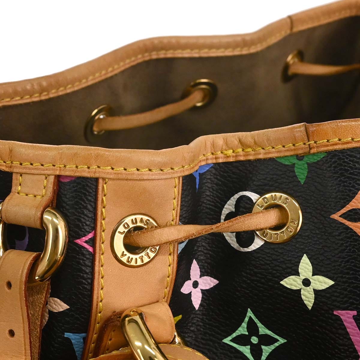 Louis Vuitton 2008 Black Monogram Multicolor Petite Noe Handbag M42230