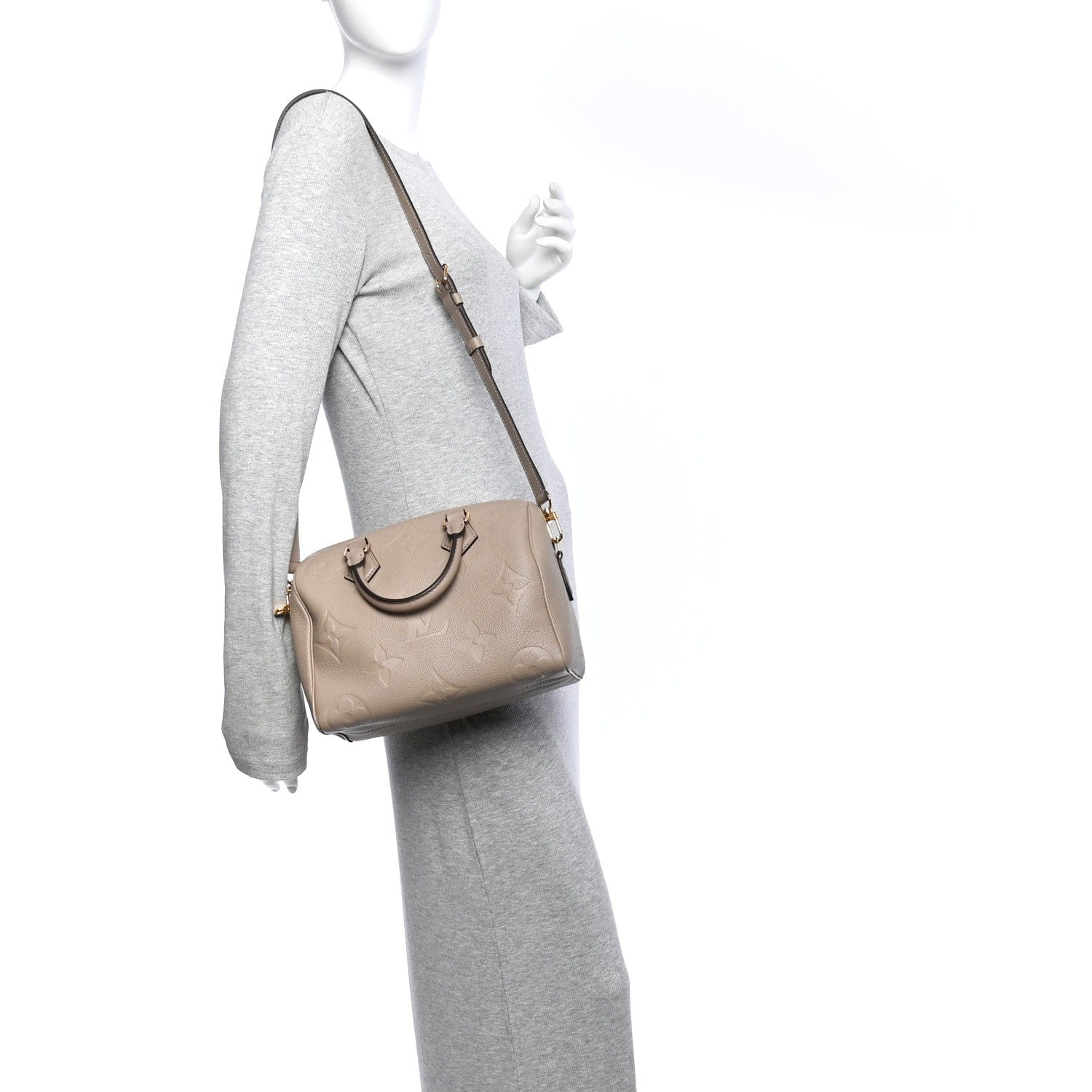 Louis Vuitton Empreinte Monogram Giant Speedy Bandouliere 25 Tourterelle
