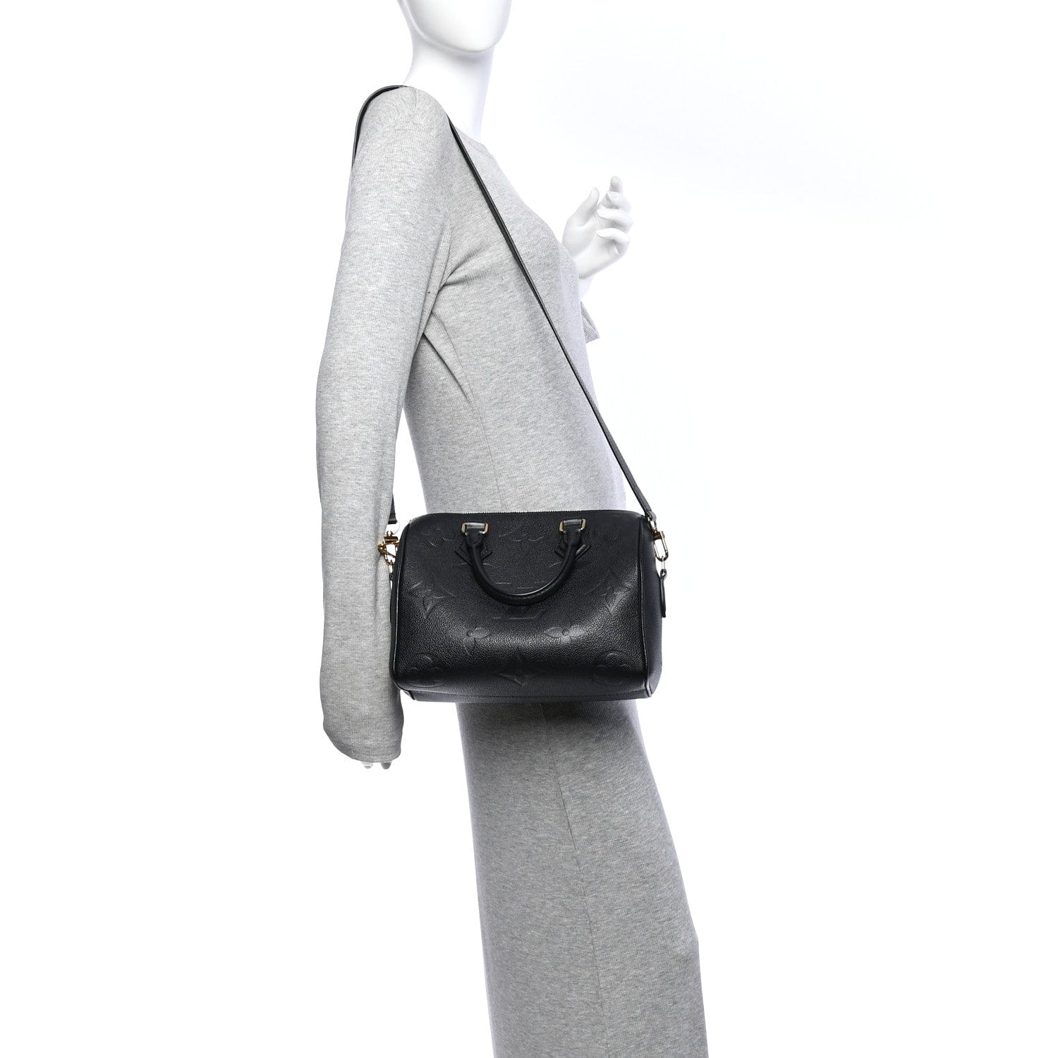 Louis Vuitton Empreinte Monogram Giant Speedy Bandouliere 25 Black