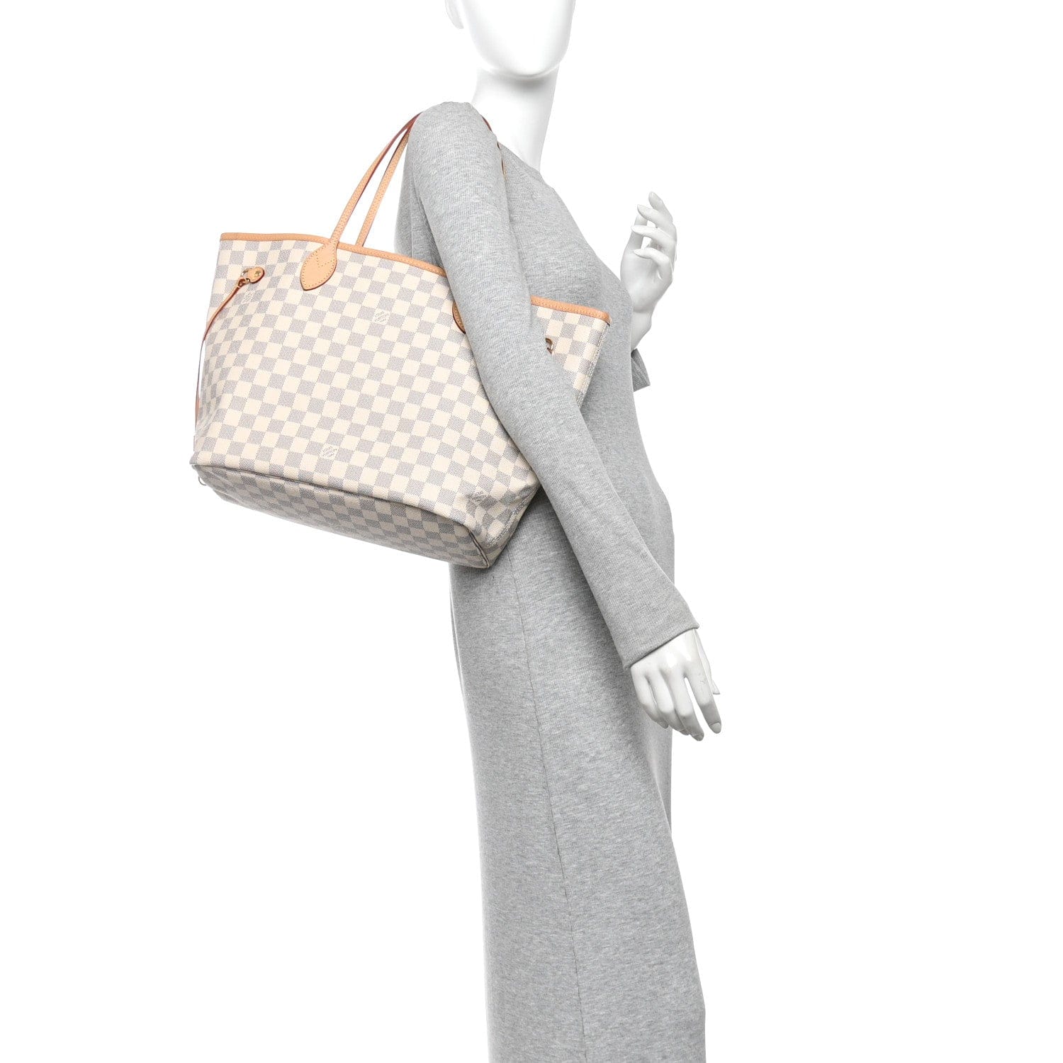 Louis Vuitton Damier Azur Neo Neverfull MM Rose Ballerine
