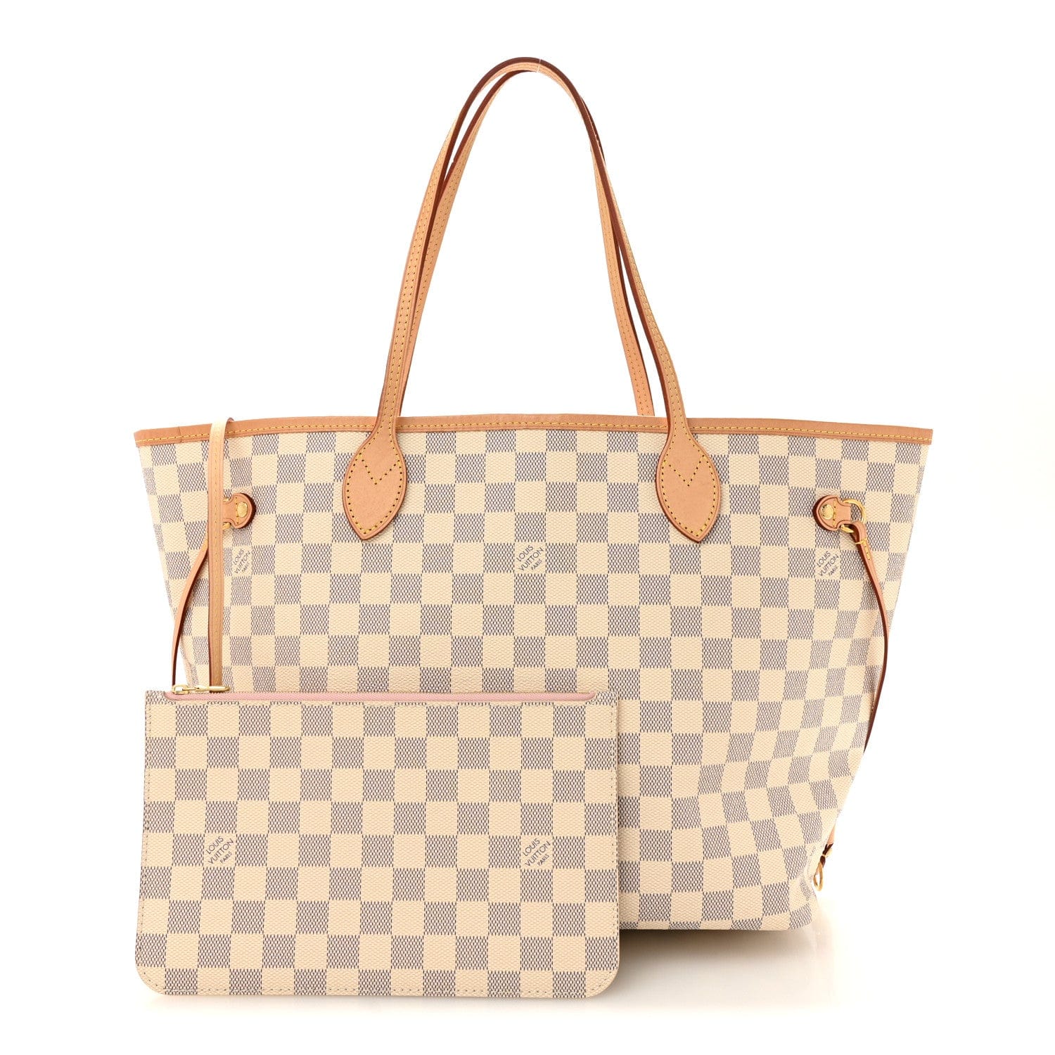 Louis Vuitton Damier Azur Neo Neverfull MM Rose Ballerine