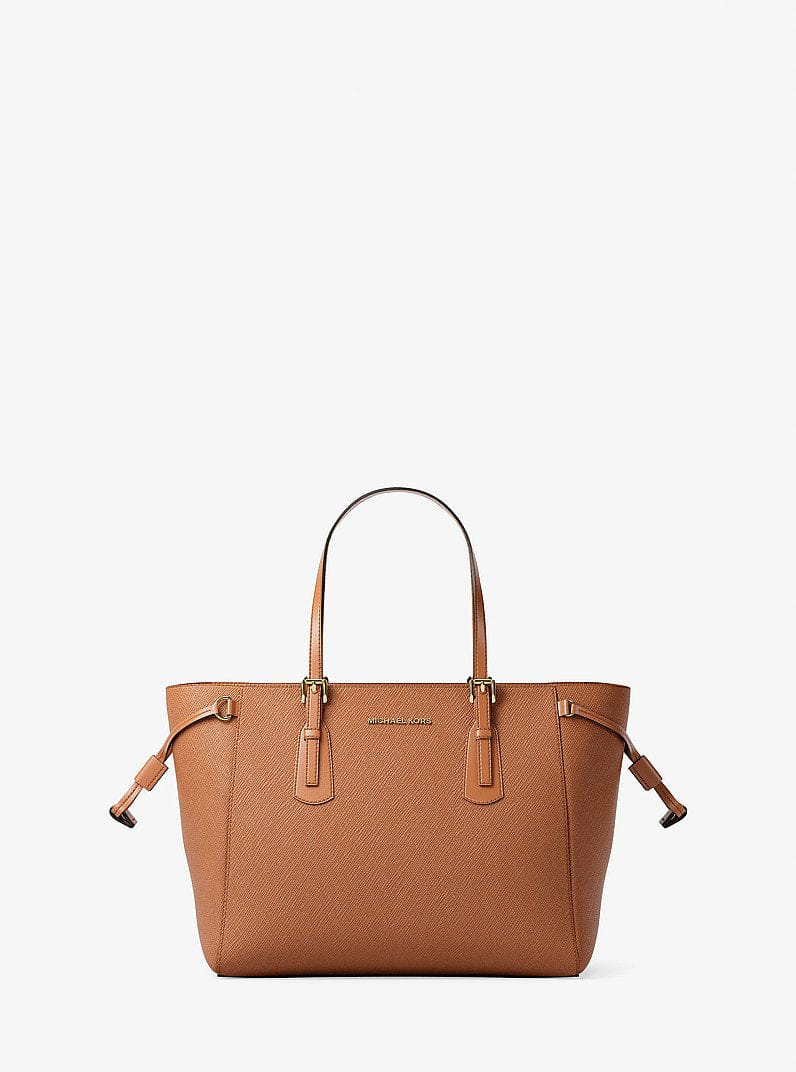 Michael Kors Voyager Extra - Small Saffiano Leather Convertible Crossbody Bag Luggage