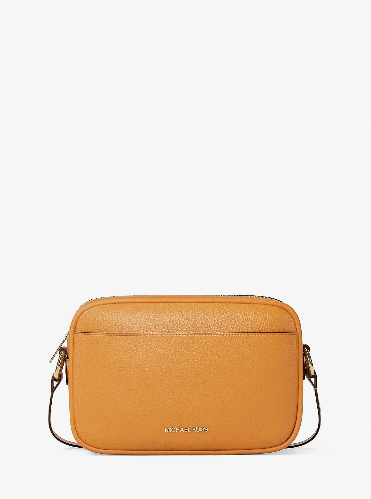 Michael Kors Jet Set Pebbled Leather Camera Crossbody Bag Radiant Orange