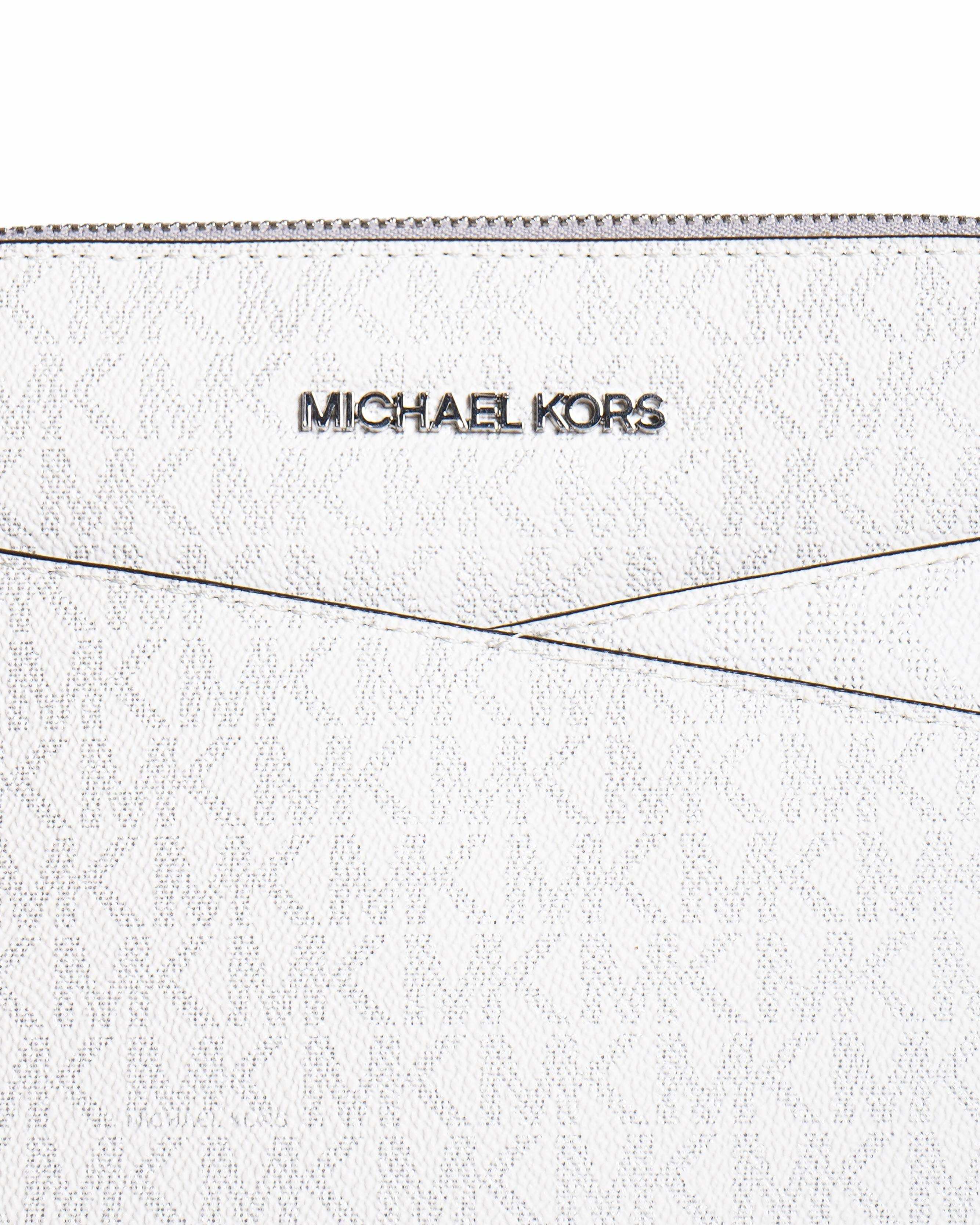 MIchael Kors jet set travel metallic signature logo dome crossbody bag