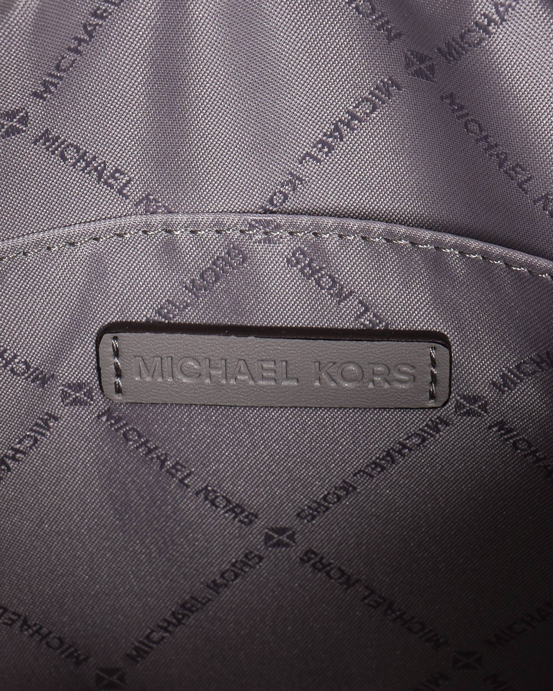 MIchael Kors jet set travel metallic signature logo dome crossbody bag