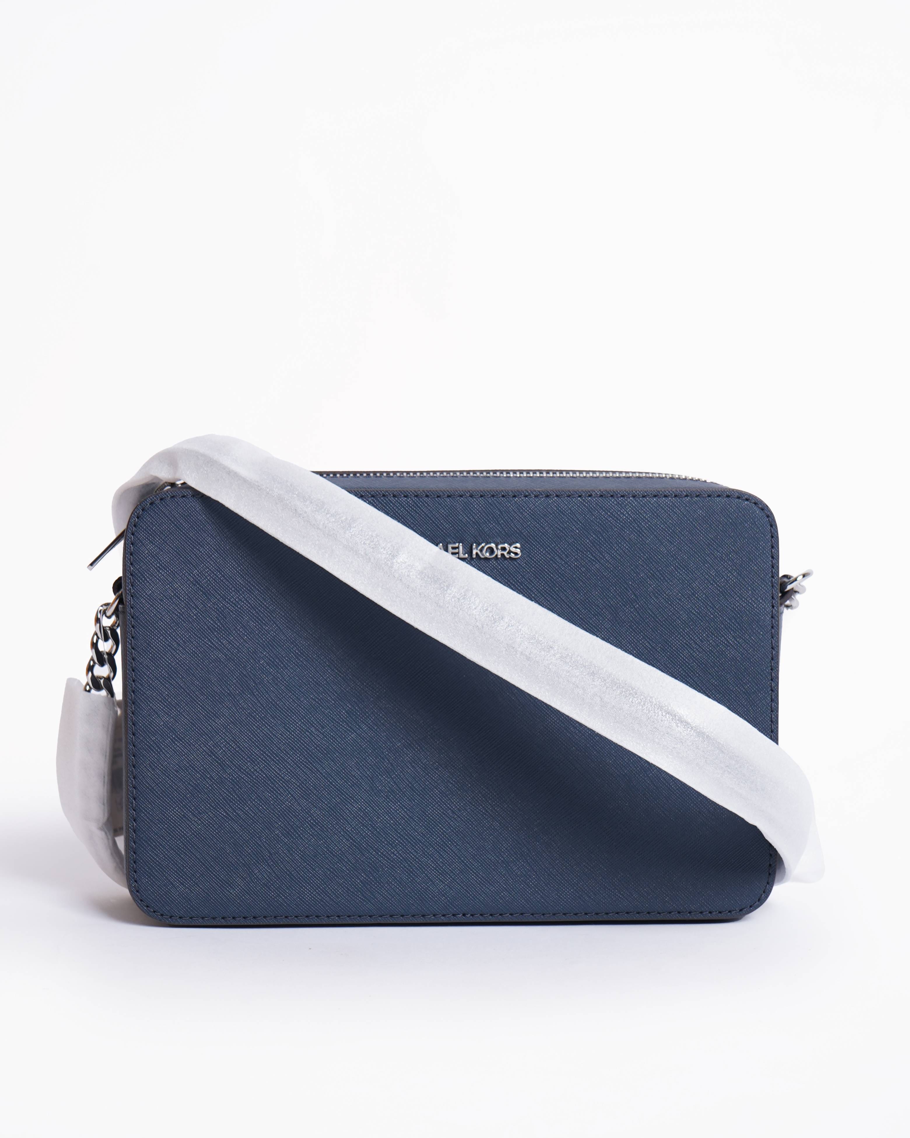 Michael Kors New Michael Kors Jet Set EW Crossbody Leather Navy Blue