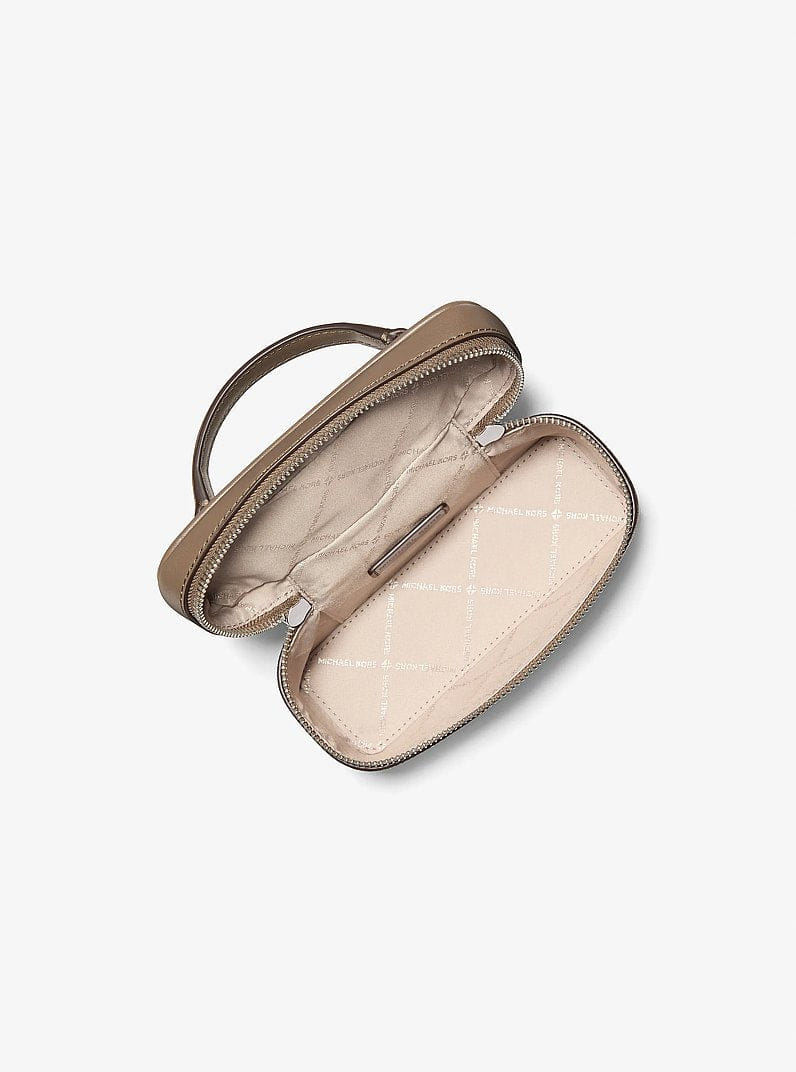 Michael Kors Vivi Small Signature Logo Vanity Crossbody Bag Mushroom
