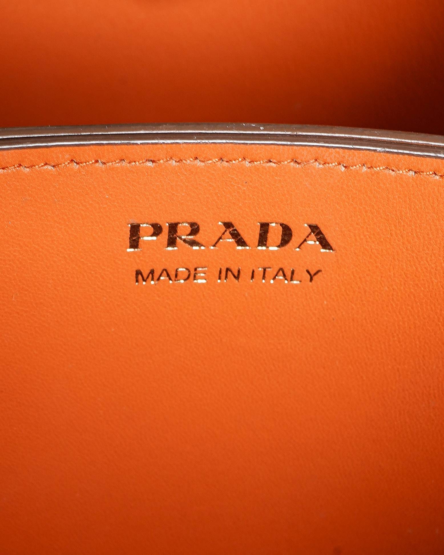 Prada Panier Saffiano Leather 2 - Way Bucket Handbag