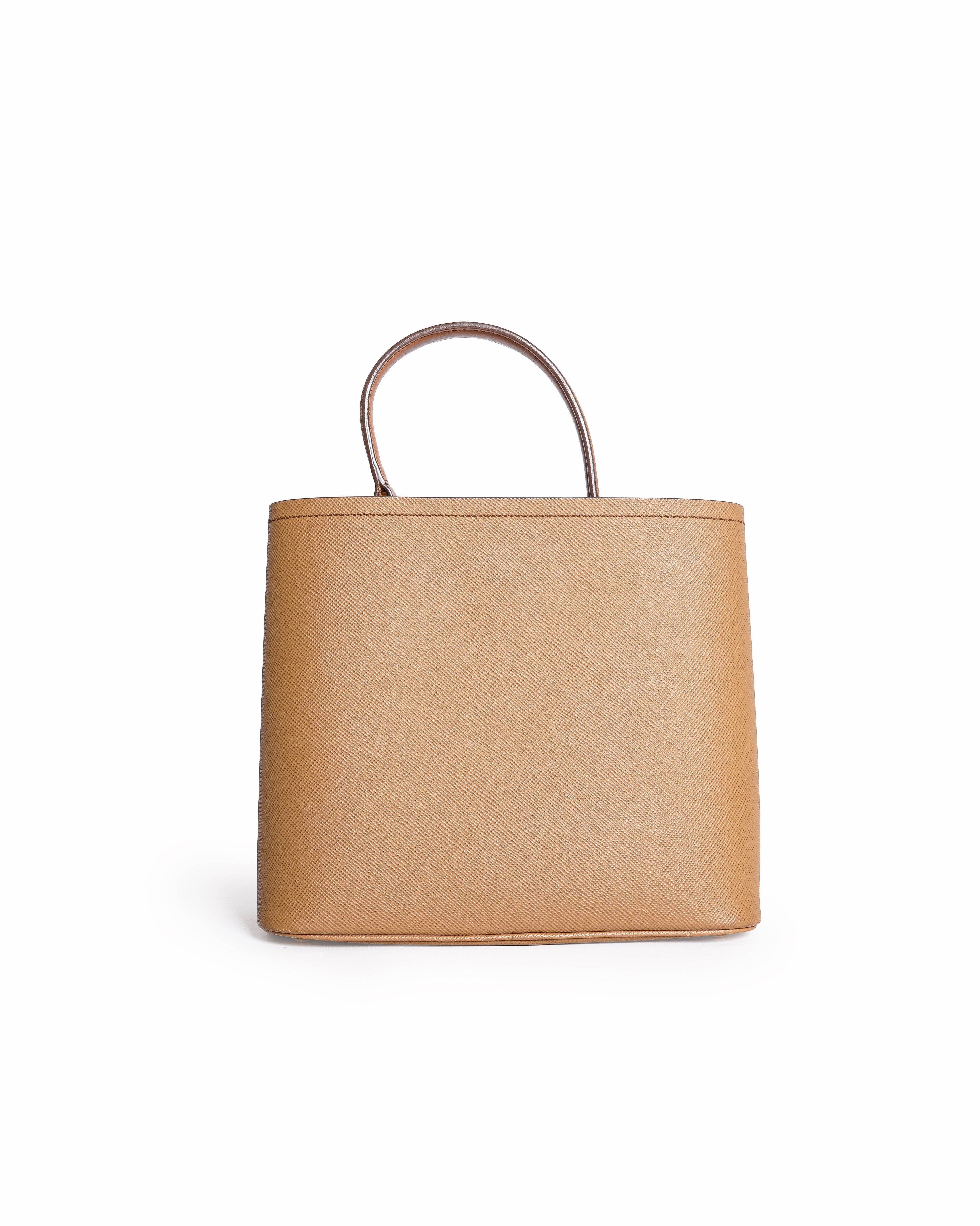 Prada Panier Saffiano Leather 2 - Way Bucket Handbag
