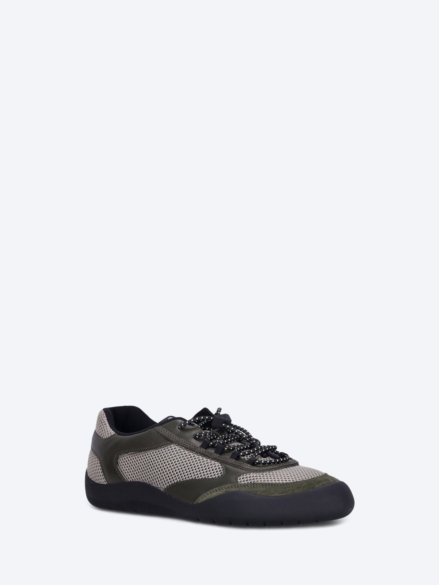 Prada Speedrock leather and mesh fabric sneakers