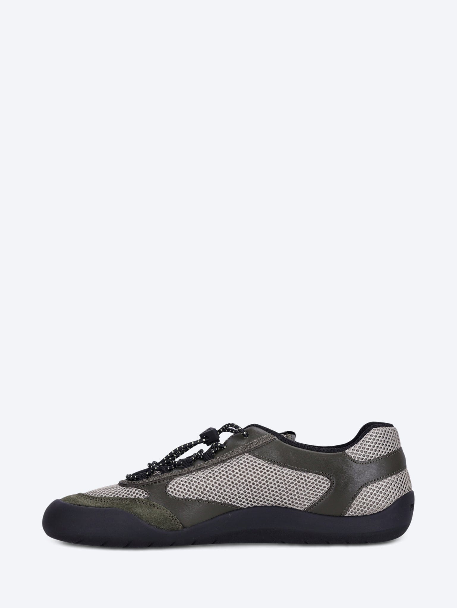 Prada Speedrock leather and mesh fabric sneakers