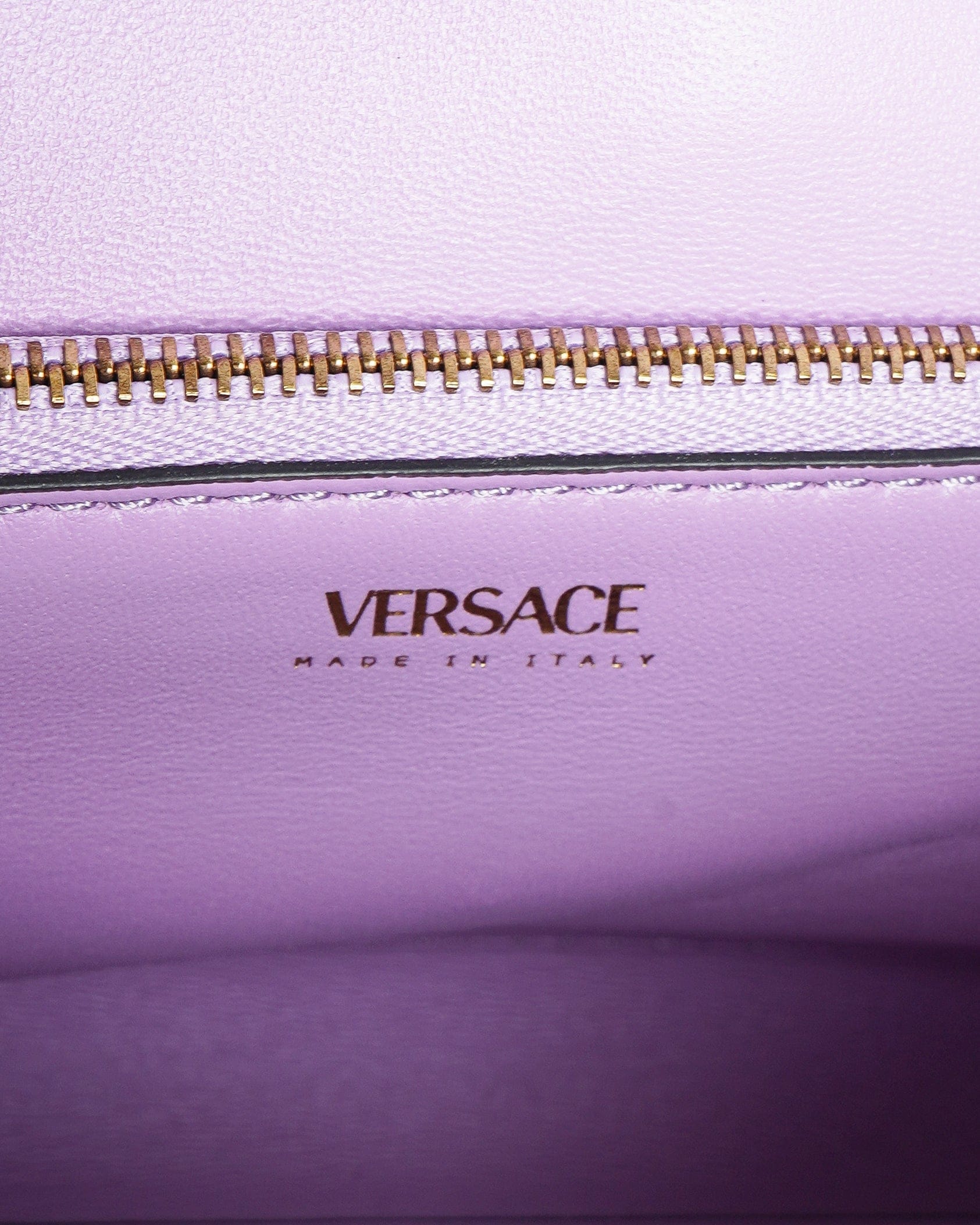VERSACE Exclusive Calfskin Medium La Medusa Top Handle Handbag in Lapis