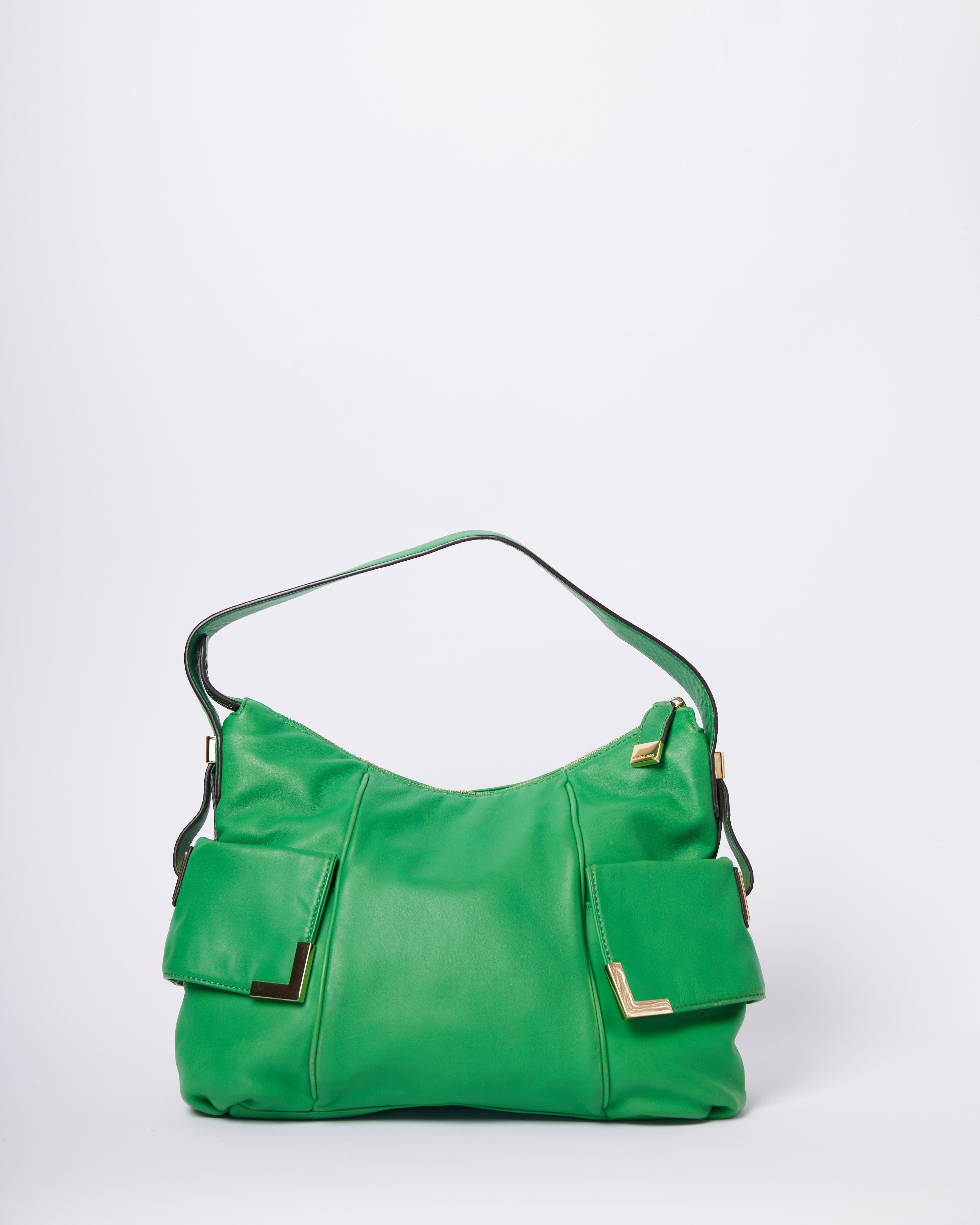 Michael Kors MK Green Leather Handbag